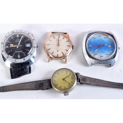 1633 - FOUR VINTAGE WATCHES. Largest 3.75 cm wide. (4)