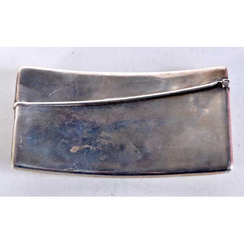 1641 - A STERLING SILVER CARD CASE. 38.5 grams. 8.25 cm x 4.25 cm.