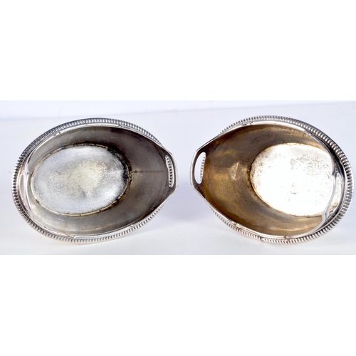 1671 - A PAIR OF EARLY 19TH CENTURY SILVER BUCKET SALTS. London 1804. 179 grams. 5 cm x 9.5 cm.