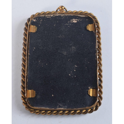 1747 - AN ANTIQUE TURQUOISE FRAME. 86 grams. 11 cm x 8 cm.