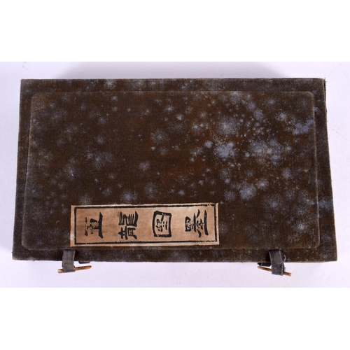 2042 - A SET OF FIVE 19TH CENTURY CHINESE BLACK INK BLOCKS Qing. Each 10.5 cm x 4.5 cm. (5)