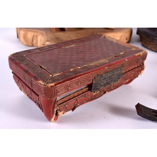 2068 - ASSORTED 19TH/20TH CENTURY CHINESE & JAPANESE HARDWOOD STANDS. Largest 16 cm wide. (qty)