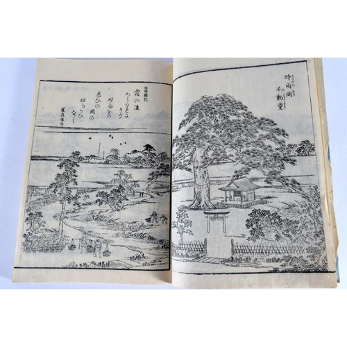 2082 - ELEVEN 19TH CENTURY JAPANESE MEIJI PERIOD BOOKLETS depicting landscapes and calligraphy. (11)