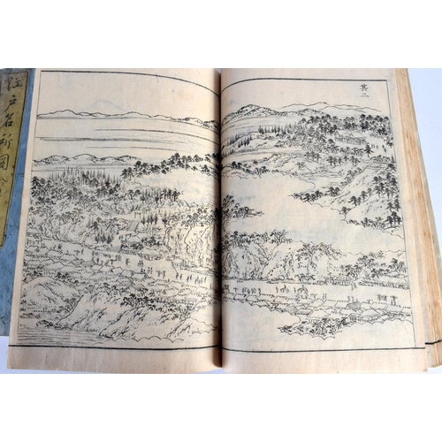 2082 - ELEVEN 19TH CENTURY JAPANESE MEIJI PERIOD BOOKLETS depicting landscapes and calligraphy. (11)