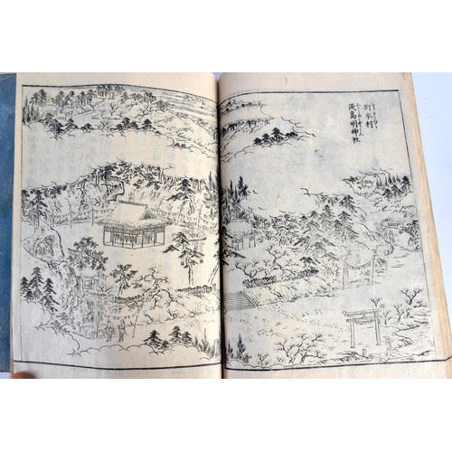 2082 - ELEVEN 19TH CENTURY JAPANESE MEIJI PERIOD BOOKLETS depicting landscapes and calligraphy. (11)