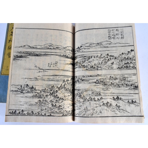 2082 - ELEVEN 19TH CENTURY JAPANESE MEIJI PERIOD BOOKLETS depicting landscapes and calligraphy. (11)