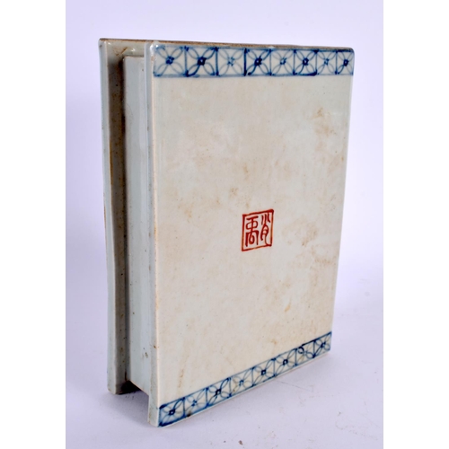 2103 - A CHINESE PORCELAIN BOOK. 20th Century. 14 cm x 10 cm.