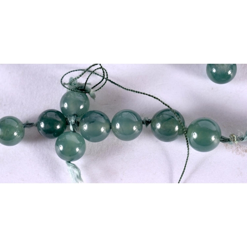 2143 - A CHINESE REPUBLICAN PERIOD JADE NECKLACE. 26 grams. (qty)