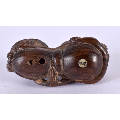 2192 - A JAPANESE BOXWOOD TORTOISE NETSUKE. 6 cm x 3.5 cm.