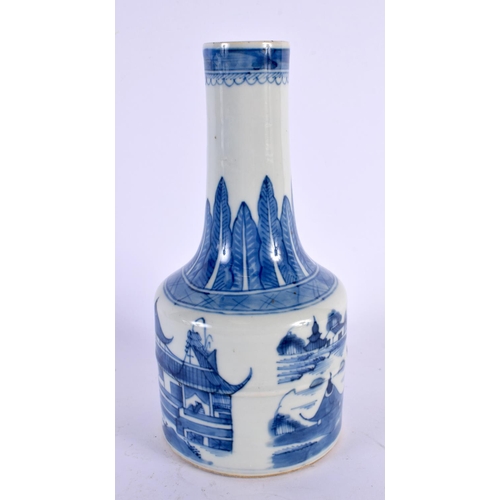 2196 - AN UNUSUAL LATE 18TH/19TH CENTURY CHINESE EXPORT WINE JUG Qianlong/Jiaqing, painted with landscapes.... 