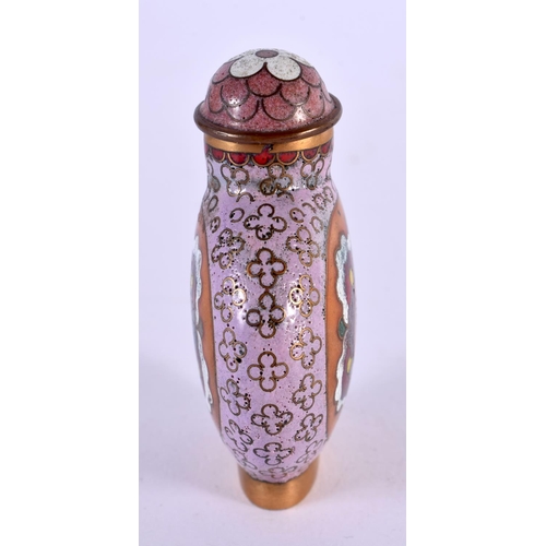 2265 - AN EARLY 20TH CENTURY CHINESE CLOISONNE ENAMEL SNUFF BOTTLE Late Qing/Republic. 6.5 cm x 4.5 cm.