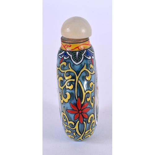 2267 - AN EARLY 20TH CENTURY CHINESE PEKING GLASS ENAMELLED SNUFF BOTTLE Late Qing/Republic. 6.5 cm x 4.5 c... 