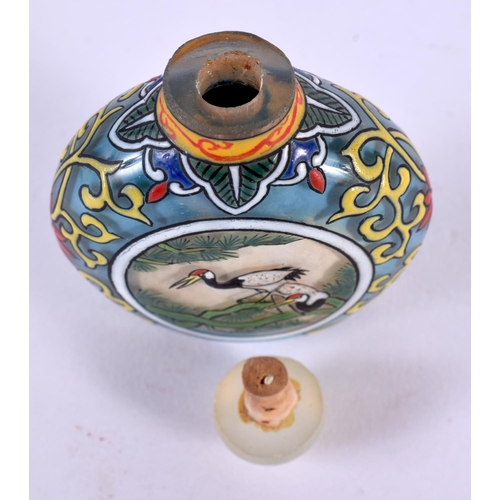 2267 - AN EARLY 20TH CENTURY CHINESE PEKING GLASS ENAMELLED SNUFF BOTTLE Late Qing/Republic. 6.5 cm x 4.5 c... 