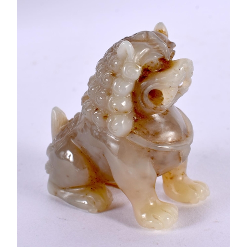 2310 - A CHINESE CARVED JADE FIGURE OF A BEAST 20th Century. 5.5 cm x 4.5 cm.