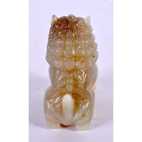 2310 - A CHINESE CARVED JADE FIGURE OF A BEAST 20th Century. 5.5 cm x 4.5 cm.