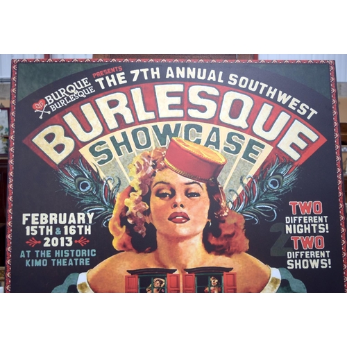 3475 - A large event printed poster advertising a Burlesque show 120 x 84 cm