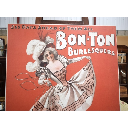 3476 - A large event printed poster advertising a Burlesque show 120 x 84 cm