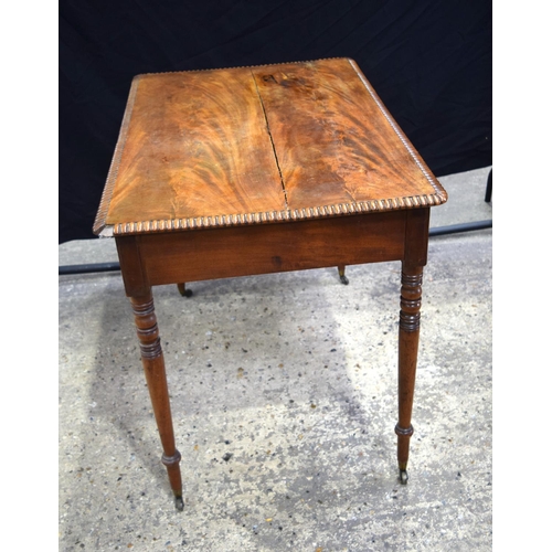 3482 - A two drawer Victorian table 74 x 93 cm.