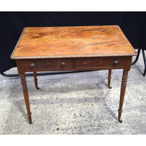 3482 - A two drawer Victorian table 74 x 93 cm.