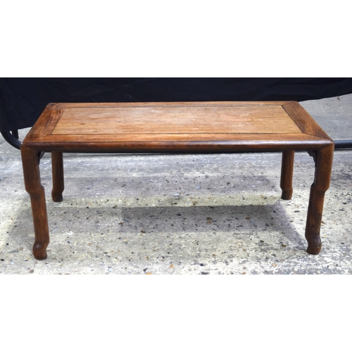 3483 - A small Chinese hardwood opium table 32 x 76 cm.