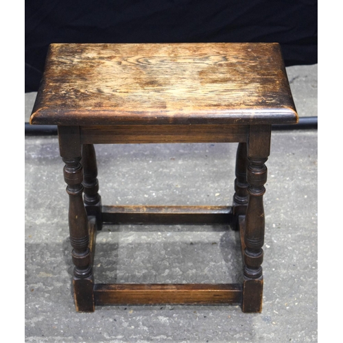 3486 - A 18th Century Oak joint stool 64 x 46 x 26 cm.