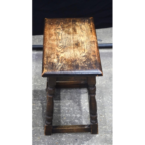 3486 - A 18th Century Oak joint stool 64 x 46 x 26 cm.