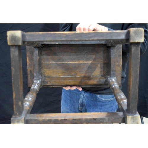 3486 - A 18th Century Oak joint stool 64 x 46 x 26 cm.