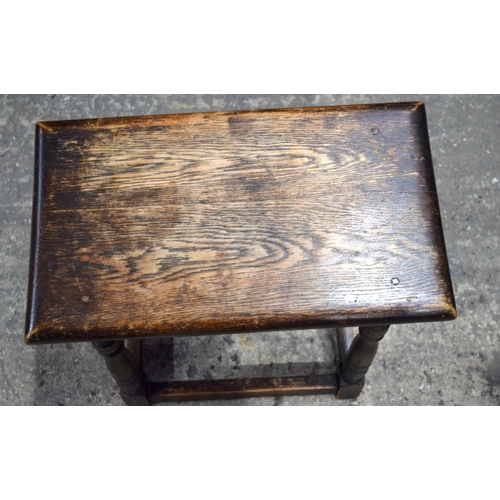 3486 - A 18th Century Oak joint stool 64 x 46 x 26 cm.