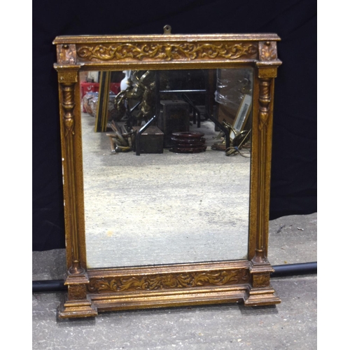 3488 - A 19th Century giltwood framed mirror 76 x 56 cm.