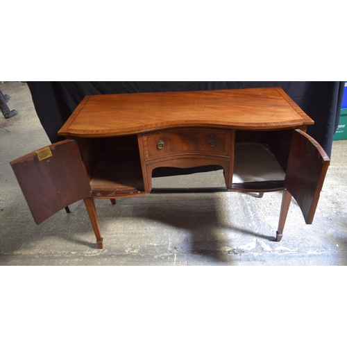 3501 - A Georgian mahogany and inlaid chest of drawers  80 x 39 x 32 cm.