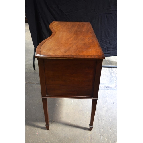 3501 - A Georgian mahogany and inlaid chest of drawers  80 x 39 x 32 cm.