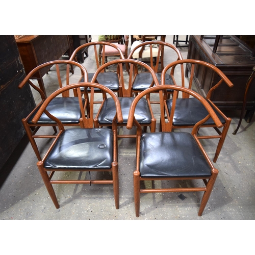 3508 - Hans Wegner STYLE metal framed chairs 76 x 55 x 52 cm (7),