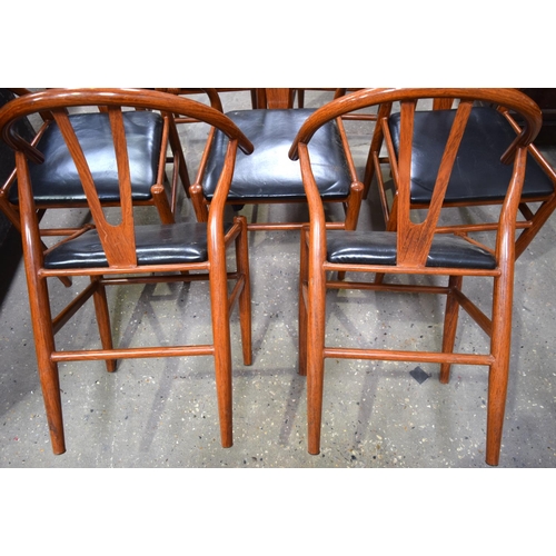 3508 - Hans Wegner STYLE metal framed chairs 76 x 55 x 52 cm (7),