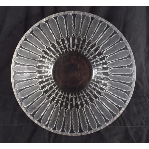 108 - A LARGE FRENCH LALIQUE GLASS FLARED BOWL. 25 cm x 12 cm.