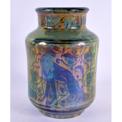 109 - A PILIKINGTONS ROYAL LANCASTRIAN LUSRE VASE by Richard Joyce. 16 cm x 10 cm.