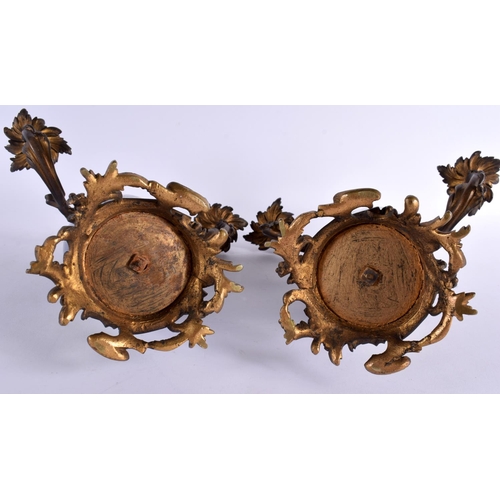 180 - A PAIR OF 19TH CENTURY FRENCH SAMSONS OF PARIS PORCELAIN CANDLEABRA mounted in French bronze in the ... 