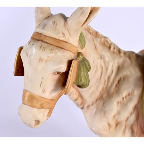 182 - AN AUSTRIAN ROYAL DUX PORCELAIN FIGURE OF A DONKEY. 36 cm x 26 cm.