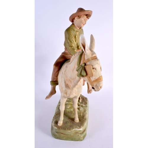 182 - AN AUSTRIAN ROYAL DUX PORCELAIN FIGURE OF A DONKEY. 36 cm x 26 cm.