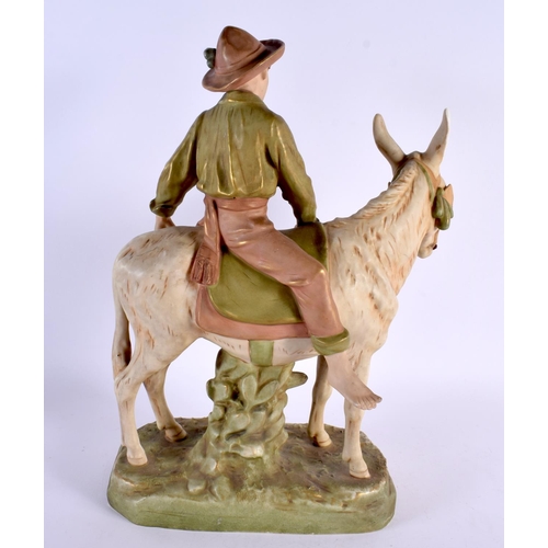 182 - AN AUSTRIAN ROYAL DUX PORCELAIN FIGURE OF A DONKEY. 36 cm x 26 cm.