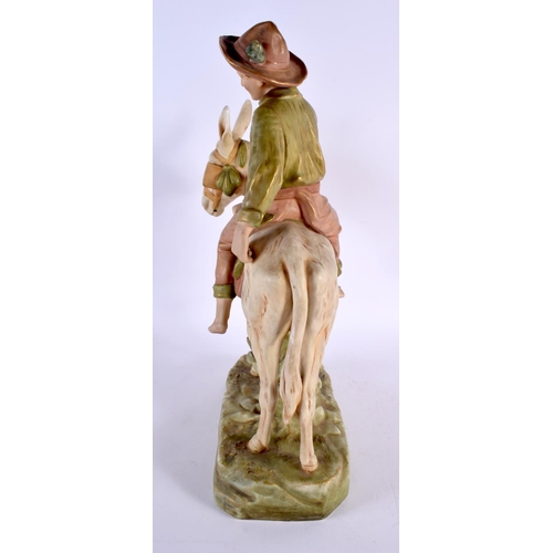 182 - AN AUSTRIAN ROYAL DUX PORCELAIN FIGURE OF A DONKEY. 36 cm x 26 cm.