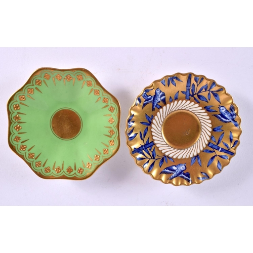 222 - Late 19th /early 20th century Coalport small cup and saucer and another Coalport small cup and sauce... 