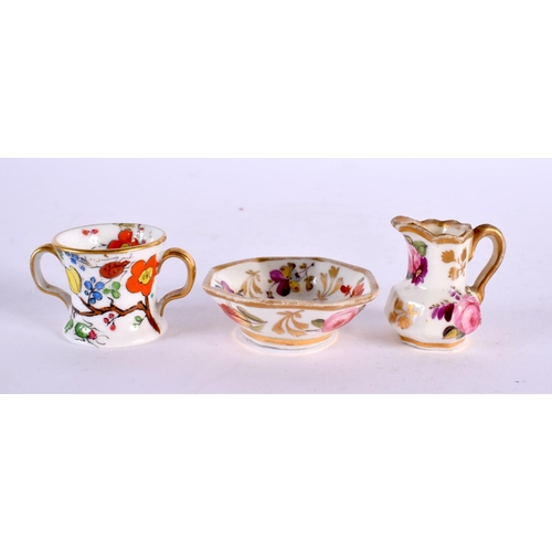 228 - 19th/early 20th century selection of miniature including a Spode jug and Basin. Jug is 6cm high. (6)