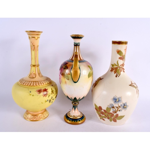 240 - Royal Worcester ten pieces including Stinton vase, Rose vase, Blush vase and a figure of the Yankee.... 