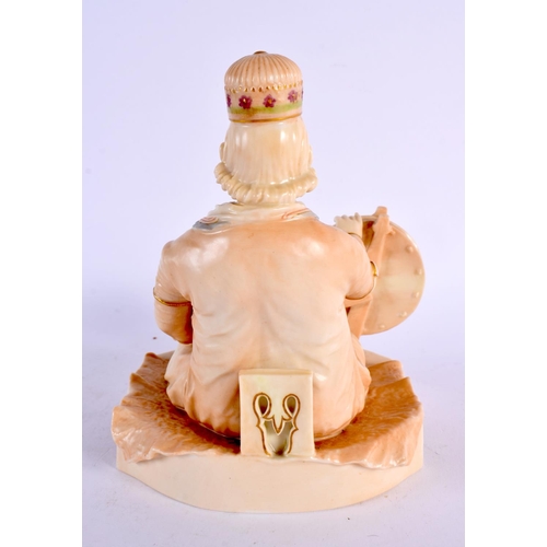 254 - Royal Worcester figure of Shabanfrom the Indian Craftsman series date mark for 1888. 15.5cm high.