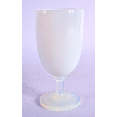 3 - A FRENCH SEVRES OPALESCENT GLASS CUP. 15 cm high.