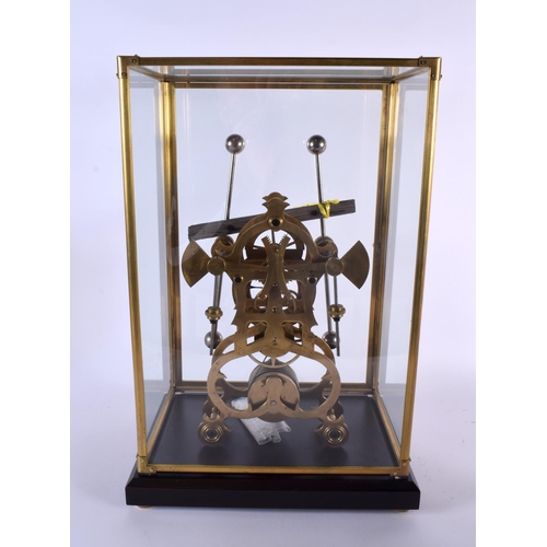 332 - A LARGE CONTEMPORARY GRASSHOPPER SKELETON CLOCK. 48 cm x 30 cm.