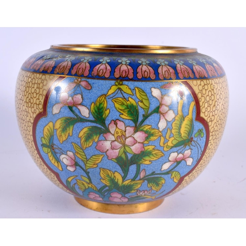 340 - AN EARLY 20TH CENTURY CHINESE CLOISONNE ENAMEL JARDINIERE Late Qing/Republic. 16 cm x 14 cm.