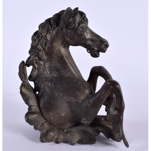 364 - AN UNUSUAL 19TH CENTURY EUROPEAN GRAND TOUR FIGURE OF A HORSE together with two similar busts. Large... 