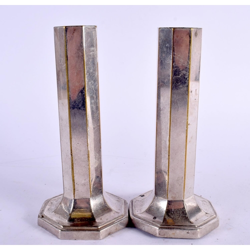 375 - A PAIR OF ART DECO BRITISH CINEMA SPILL VASES together with an Aircraft of the fighting powers book.... 