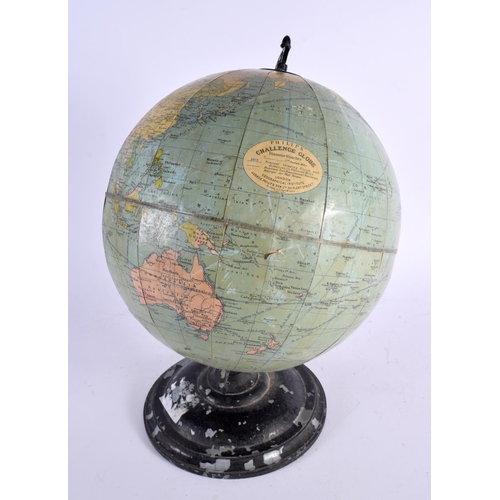 419 - A LARGE VINTAGE PHILLIPS 10INCH CHALLENGE GLOBE. 36 cm x 24 cm.